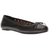 Black Leatherette ANNA-01 big size ballerinas shoes