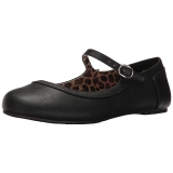 Black Leatherette ANNA-02 big size ballerinas shoes