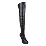 Black Matte 13,5 cm INDULGE-3000 Platform Over Knee Boots