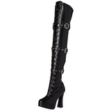 Black Matte 13 cm ELECTRA-3028 High Heeled Overknee Boots