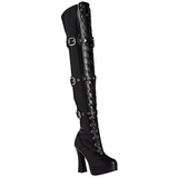 Black Matte 13 cm ELECTRA-3028 High Heeled Overknee Boots