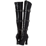 Black Matte 13 cm ELECTRA-3028 High Heeled Overknee Boots