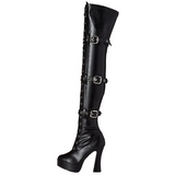 Black Matte 13 cm ELECTRA-3028 Thigh High Boots for Men