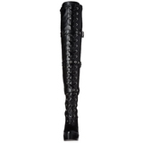 Black Matte 13 cm ELECTRA-3028 Thigh High Boots for Men