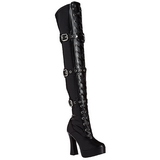 Black Matte 13 cm ELECTRA-3028 Thigh High Boots for Men