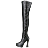 Black Matte 13 cm ELECTRA-3050 High Heeled Overknee Boots
