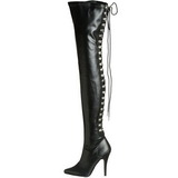 Black Matte 13 cm SEDUCE-3063 overknee high heel boots