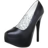 Black Matte 14,5 cm Burlesque BORDELLO TEEZE-06 Platform Pumps