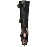 Black Matte 14 cm MUERTO-2028 Platform Knee High Goth Boots