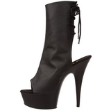 Black Matte 15 cm DELIGHT-1018 Platform Ankle Calf Boots