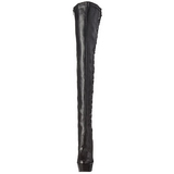 Black Matte 15 cm DELIGHT-3050 Platform Thigh High Boots