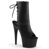 Black Matte 18 cm Pleaser ADORE-1018 Platform Ankle Calf Boots