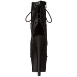 Black Matte 18 cm Pleaser ADORE-1018 Platform Ankle Calf Boots