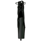 Black Matte 20 cm Pleaser FLAMINGO-1018 Platform Ankle Calf Boots