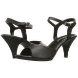 Black Matte 8 cm BELLE-309 Womens High Heel Sandals