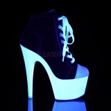 Black Neon 18 cm ADORE-700SK-02 Canvas high heels chucks