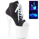 Black Neon 20 cm FLAMINGO-800SK-02 Canvas high heels chucks