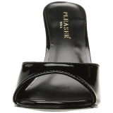 Black Patent 10 cm CLASSIQUE-01 big size mules shoes