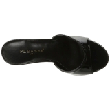 Black Patent 10 cm CLASSIQUE-01 big size mules shoes
