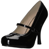 Black Patent 11,5 cm PINUP-01 big size pumps shoes