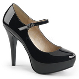 Black Patent 13,5 cm CHLOE-02 big size pumps shoes