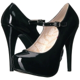 Black Patent 13,5 cm CHLOE-02 big size pumps shoes