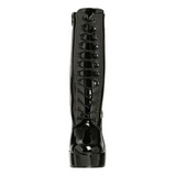 Black Patent 13 cm Pleaser ELECTRA-1020 Platform Ankle Calf Boots