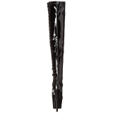 Black Patent 18 cm ADORE-3050 Platform Thigh High Boots