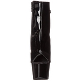 Black Patent 18 cm Pleaser ADORE-1018 Platform Ankle Calf Boots