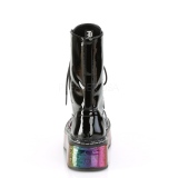 Black Patent 5 cm EMILY-350 demonia ankle boots platform