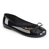 Black Patent ANNA-01 big size ballerinas shoes