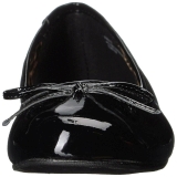 Black Patent ANNA-01 big size ballerinas shoes