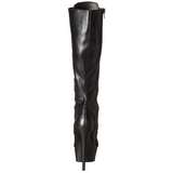 Black Pu 15,5 cm DELIGHT-2023 Platform Knee Boots