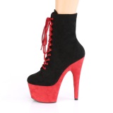Black Red 18 cm ADORE-1020FSTT Exotic pole dance ankle boots