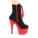 Black Red 18 cm ADORE-1020FSTT Exotic pole dance ankle boots