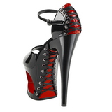 Black Red 18 cm MOON-760FH Corset High Heel Shoes