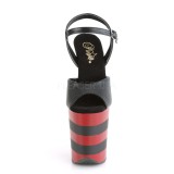 Black Red 20 cm FLAMINGO-809SR platform pleaser high heels shoes