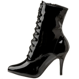 Black Shiny 10,5 cm VANITY-1020 Womens Ankle Boots for Men