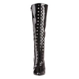 Black Shiny 10,5 cm VANITY-2020 High Heeled Womens Boots for Men