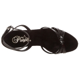 Black Shiny 12 cm FLAIR-436 Womens High Heel Sandals