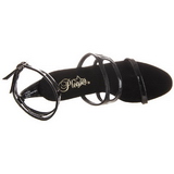 Black Shiny 12 cm FLAIR-458 Womens High Heel Sandals
