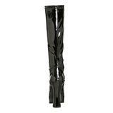 Black Shiny 13 cm ELECTRA-2000Z High Heeled Womens Boots for Men