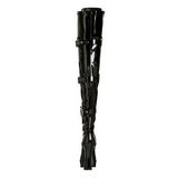 Black Shiny 13 cm ELECTRA-3028 High Heeled Overknee Boots