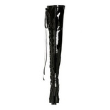 Black Shiny 13 cm ELECTRA-3050 High Heeled Overknee Boots