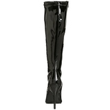 Black Shiny 13 cm SEDUCE-2000 High Heeled Womens Boots for Men