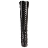 Black Shiny 13 cm SEDUCE-2020 High Heeled Womens Boots for Men