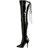 Black Shiny 13 cm SEDUCE-3063 overknee high heel boots