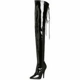 Black Shiny 13 cm SEDUCE-3063 overknee high heel boots