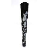 Black Shiny 13 cm SEDUCE-4010 Thigh High Boots for Men