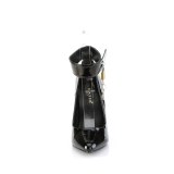 Black Shiny 13 cm SEDUCE-432 Stiletto Pumps for Men